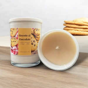 CANDELA CONTENITORE BISCOTTO CIOCCOLATO